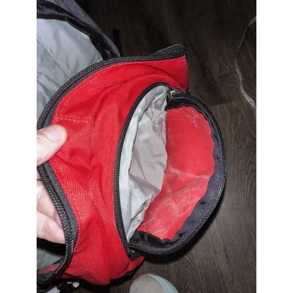 Vintage The North Face Torrent Backpack Red Black Grey Multiple Compartments